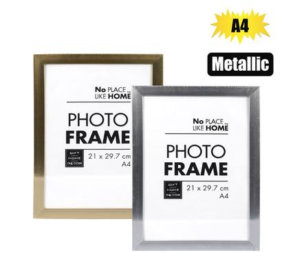 No Place Like Home Picture-Frame Pl Metallic A4 Cert Assorted