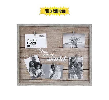 No Place Like Home Picture-Frame Wash Line Mdf 40X50cm