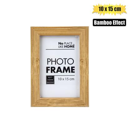 No Place Like Home Picture Frame Mdf Bamboo Effect 10X15cm