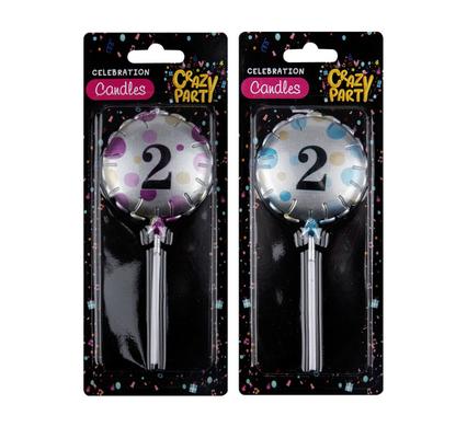 Crazy Party Candle Birthday Balloon Round Assorted-2
