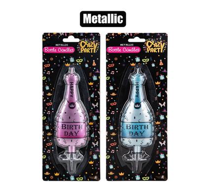 Crazy Party Candle Birthday Metallic Bottle