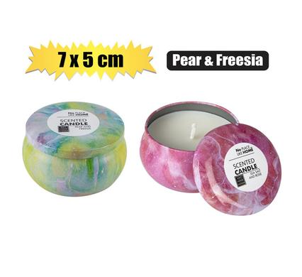 Candle In Tin 7.6 X 5cm Scented