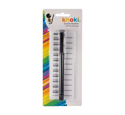 Khoki Marker Textile + Iron On Name Tags Blank