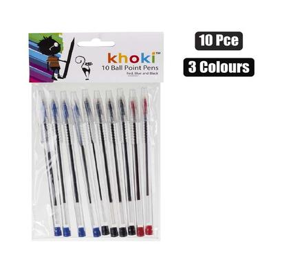 Khoki Pen Stickball 10Pce Assorted Ink