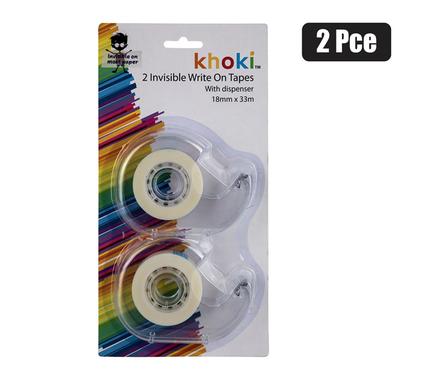 Khoki Tape Adhesive Invisible 2Pk