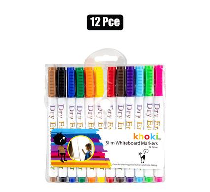 Khoki Marker Whiteboard Slim 12Pce