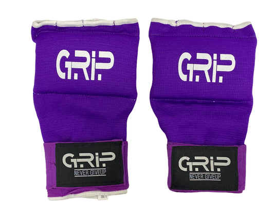 Grip Gel Boxing Hand wraps inner Gloves Men Women Quick 100cm length | Practice | Purple