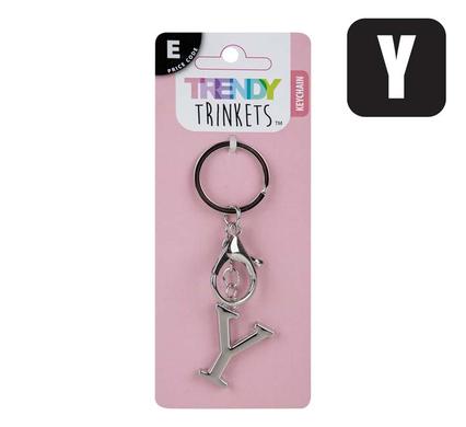 Trendy Trinkets Keychain Alpha Metal Y