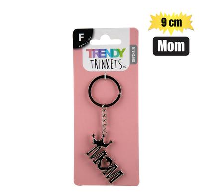 Trendy Trinkets Keychain Silver Mtl Mom 9cm