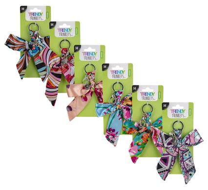 Trendy Trinkets Keychain Bownknot Assorted 14X20cm Satin