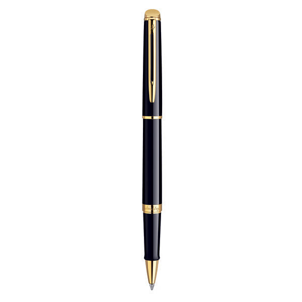 Waterman Hemisphere Roller Ball Fine Nib Black Ink - Mars Black Gold Trim
