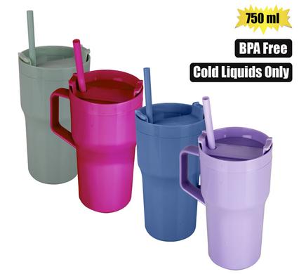 Tumbler Pastel 750ml With Straw Polystyrene