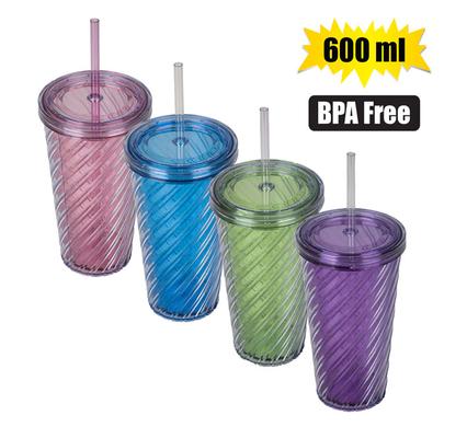 Tumbler With Straw Limeshake 600ml