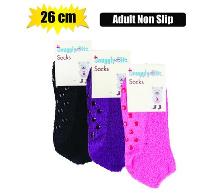 Snuggly Bits Socks Adult Non-Slip Plain 26cm