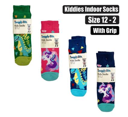 Snuggly Bits Socks Indoor With Grip Size 7-10Yrs