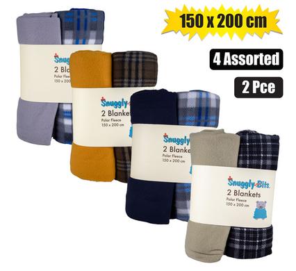Snuggly Bits Blanket Polar Fleece 2 Piece 150X200cm