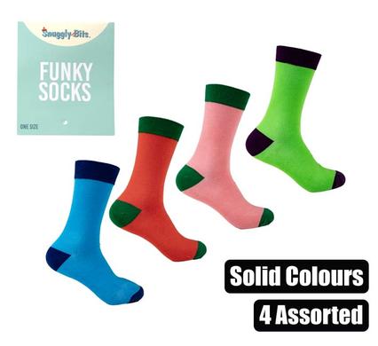 Snuggly Bits Socks Unisex Solid Plain Designs