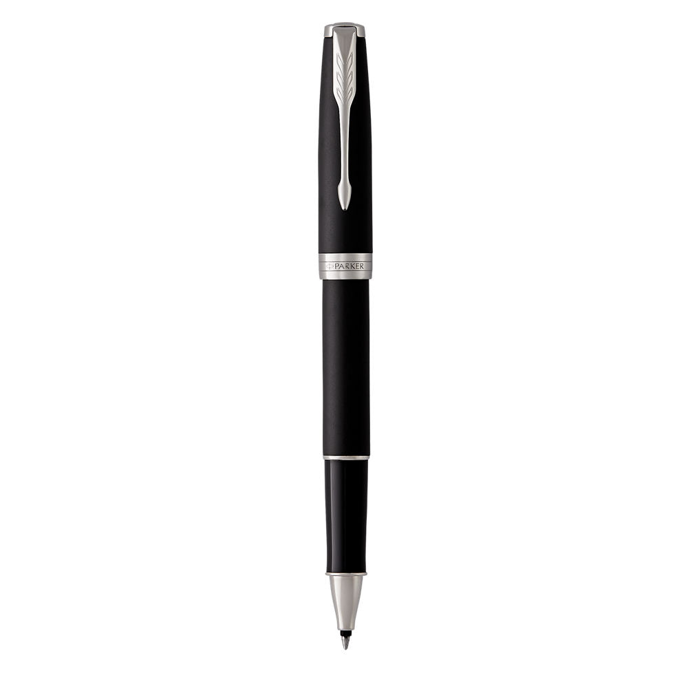 Parker Sonnet Roller Ball Fine NIb Black Ink - Matte Black Chrome Trim