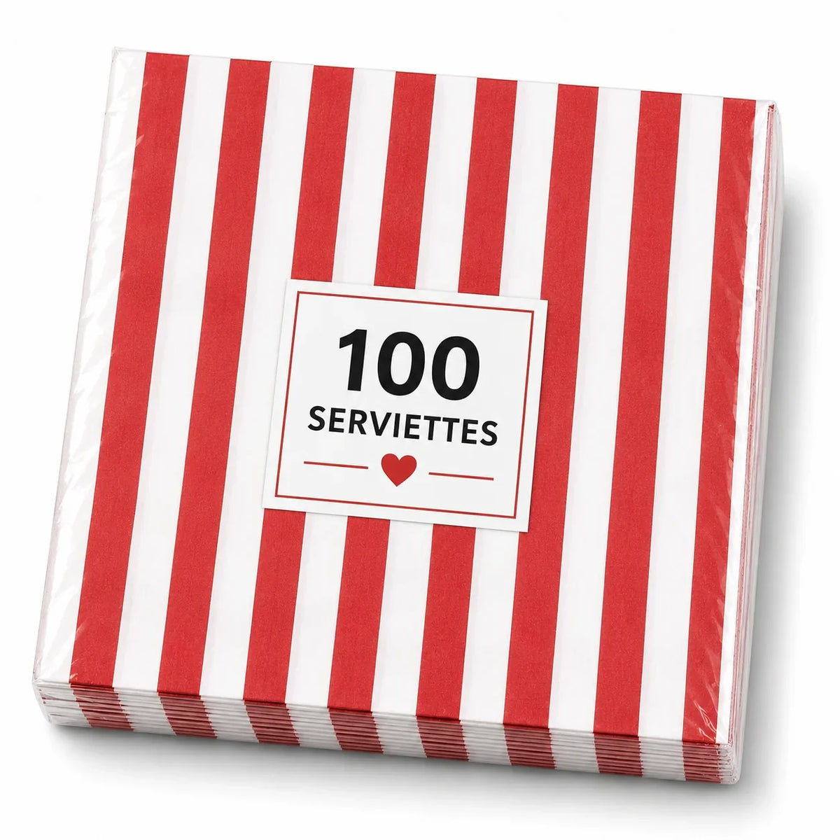 Red Stripe Serviettes