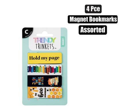 Trendy Trinkets Magnet Bookmark Assorted 4 Piece