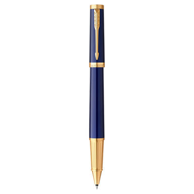 Parker Ingenuity Rollerball Pen Fine Nib Black Ink - Blue Gold Trim