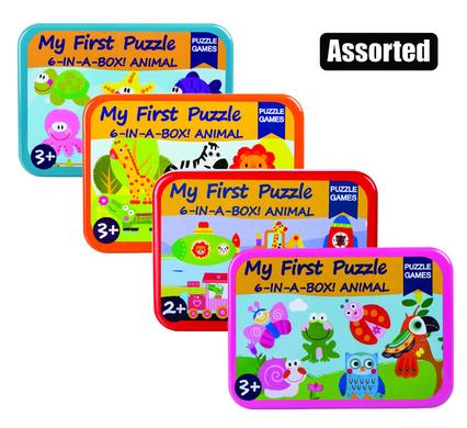 Puzzle Wood Tin Assorted Designs & Pieces A
