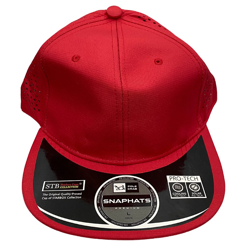Flat Cap with Hole | Red