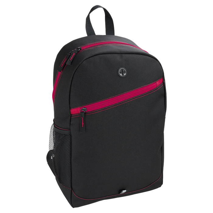 Backpack With Contrast Colour Diagonal Zip-Backpacks-Personalised Backpacks South Africa-Just Brand
