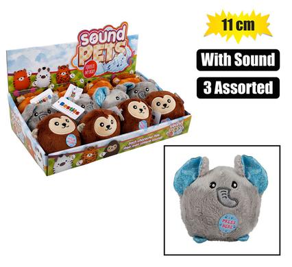 Besties Plush Animal Wild Balls With Sound 11cm