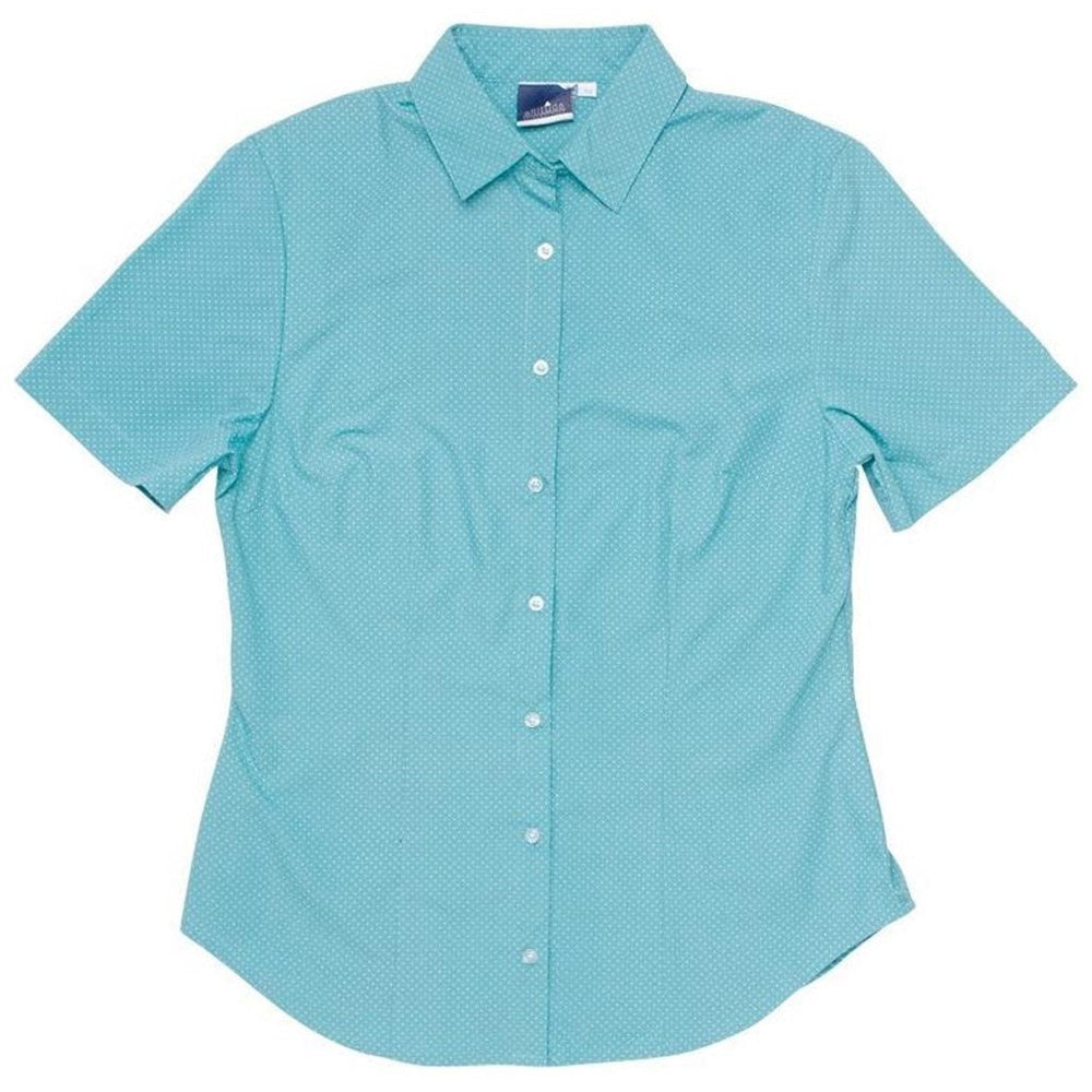 Rita Short Sleeve Blouse - Aqua | Lounge Shirts | Corporate clothing | Gift Wrap Shop
