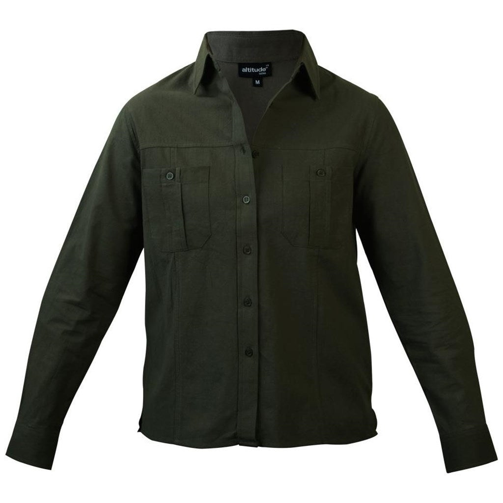 Tracker Long Sleeve Blouse - Khaki | Lounge Shirts | Corporate clothing | Gift Wrap Shop