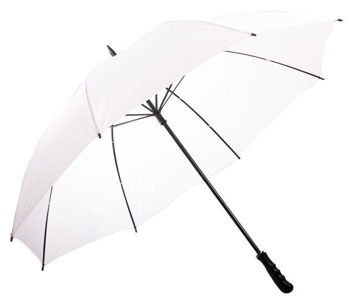 M-Open Fiberglass Ribs Metal Shaft Solid Colour with Plastic Grip Handle