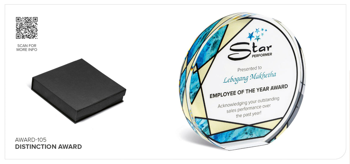 Distinction Award-Awards and Trophies-corporate gift ideas for employees-branded corporate gifts | corporate gifts south africa | Just Brand