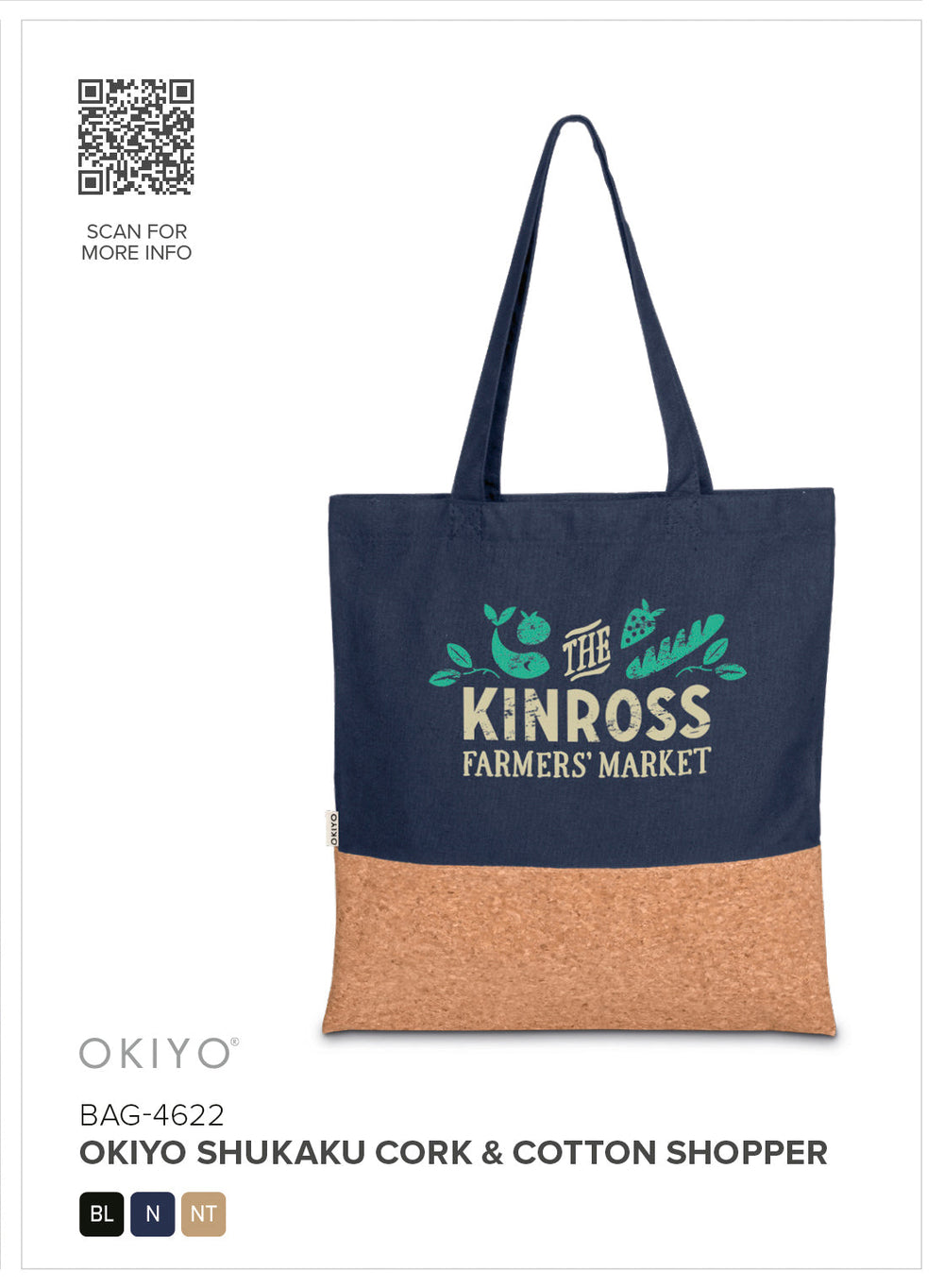 Okiyo Shukaku Cork & Cotton Shopper-Eco-Friendly Bags-Corporste Gifts-Gift Wrap Shop