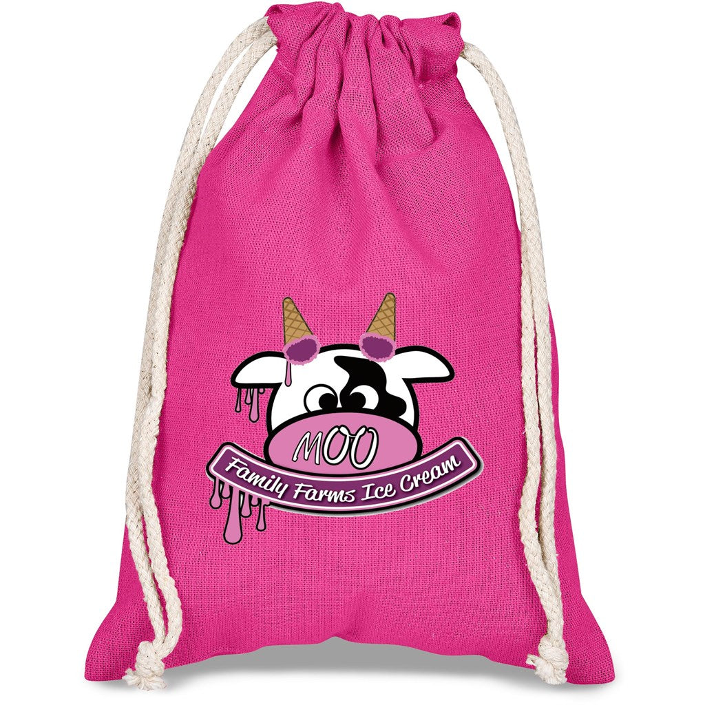Allsorts Mini Cotton Drawstring Pouch - Pink | Custom Branded & Personalised Bags | Just Brand