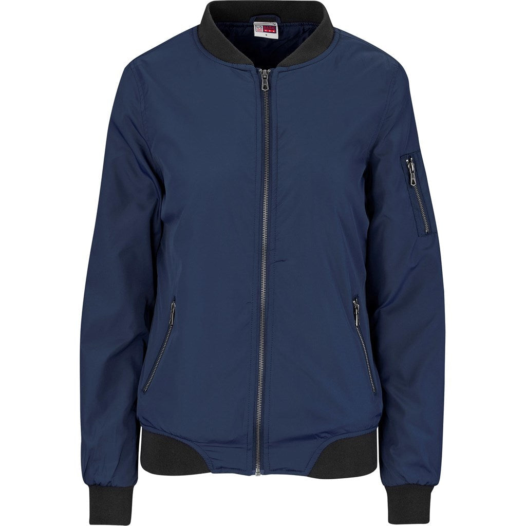 Ladies Crusader Bomber Jacket - Navy | Jackets | Custom-branded corporate clothing | Gift Wrap Shop