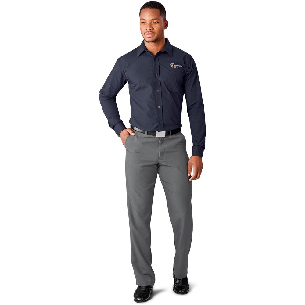 Mens Cambridge Flat Front Pants - Grey-Pants Skirts And Belts | Corporate Clothing | Gift Wrap Shop