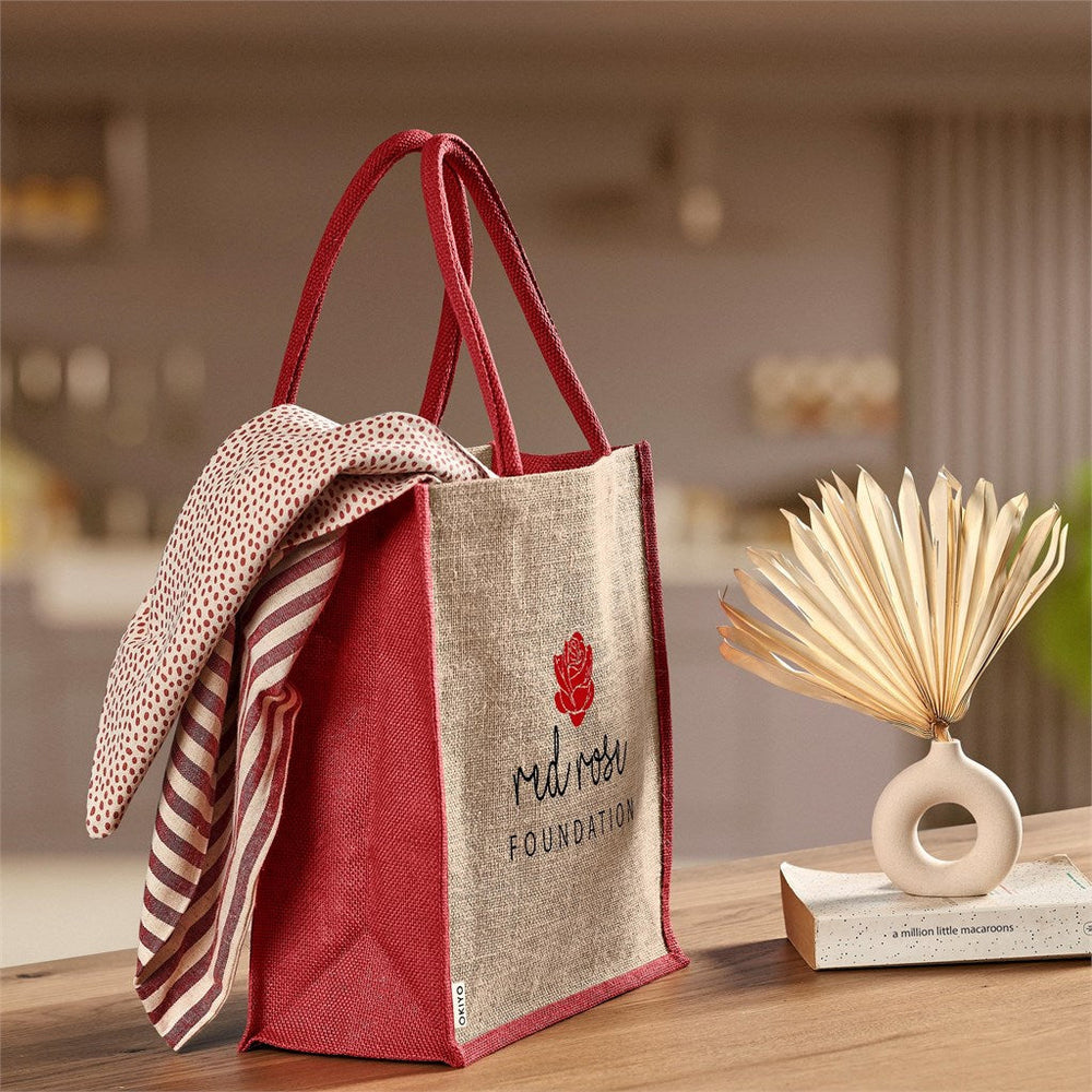 Okiyo Okinawa Jute Tote-Eco-Friendly Bags | Custom-branded & Personalised Bags | Giftwrap Shop