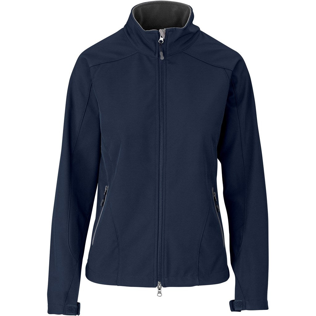 Ladies Geneva Softshell Jacket - Navy | Jackets | Custom-branded corporate clothing | Gift Wrap Shop