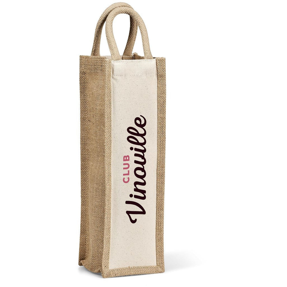 Okiyo Inshu Jute & Cotton Wine Tote-Home and Living | Custom-branded & Personalised Bags | Giftwrap Shop