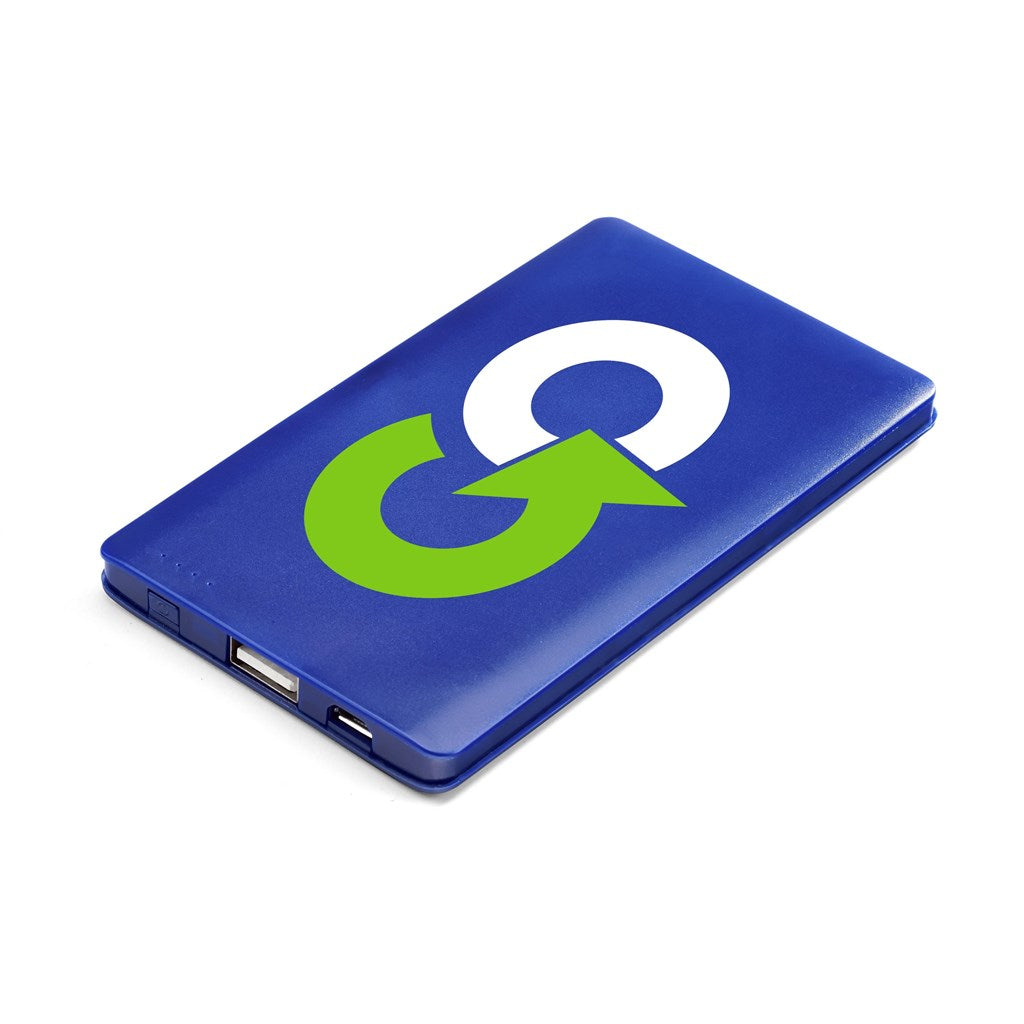 Altitude Maxi Slim Power Bank - 4,000mAh - Blue-Mobile Tech-custom-branded-Gift Wrap Shop