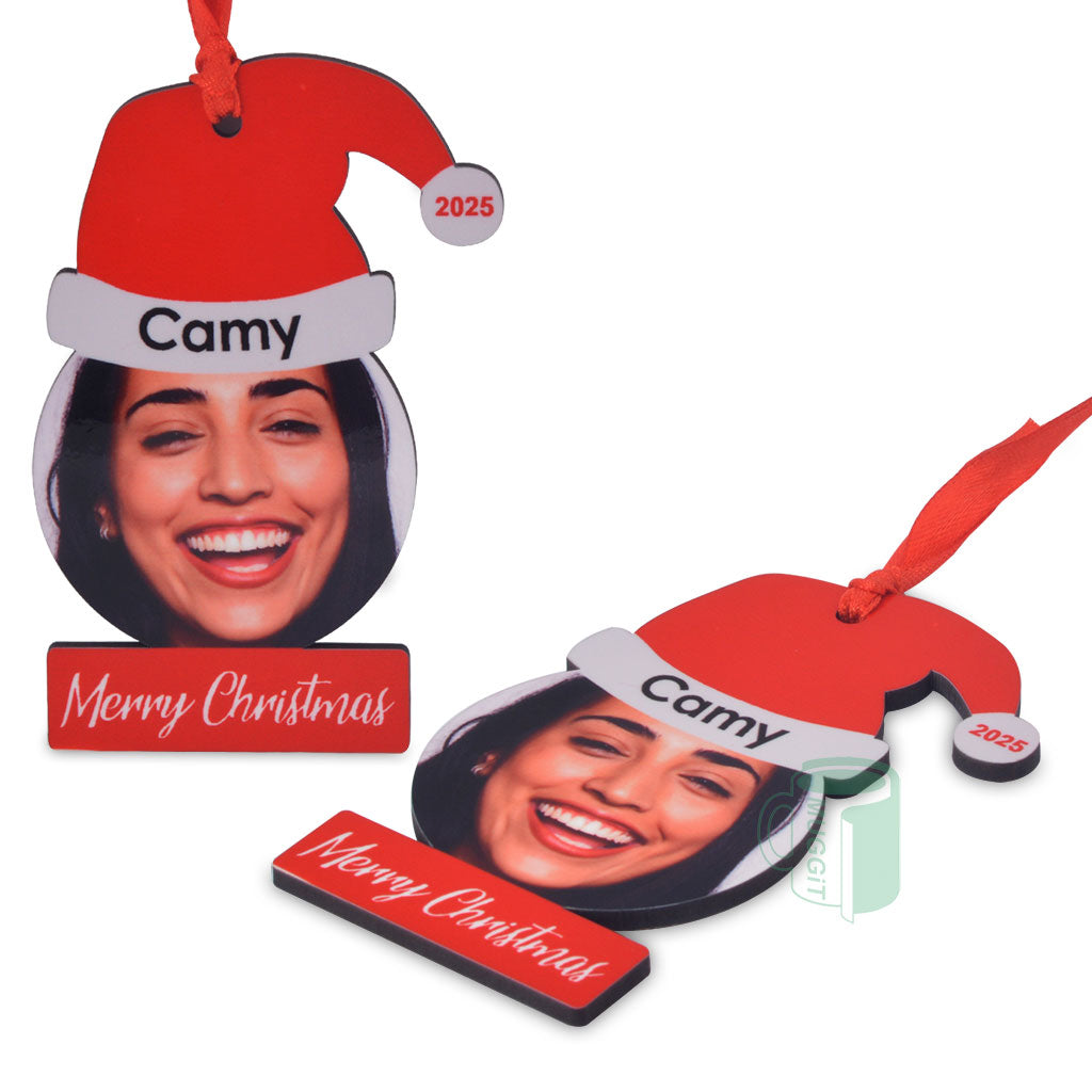Ornament Santa Hat Prop Hardboard - Pack of 5 - product view 2