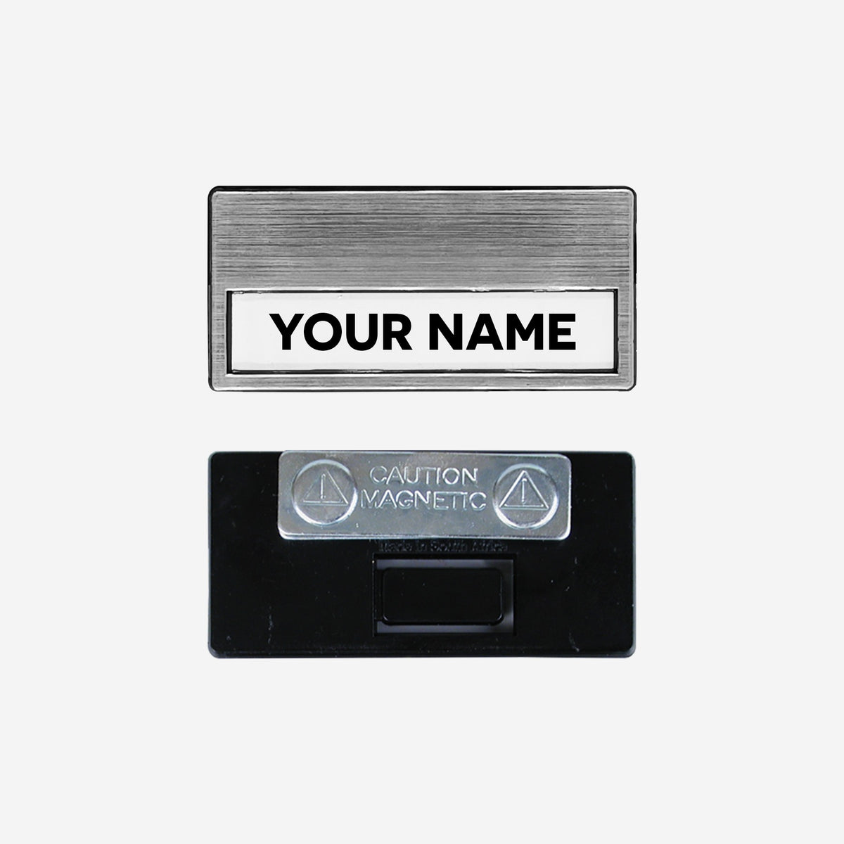 Name Badge : Multifit – Foiled with Metal Magnet Bar Fitting – Lumoss