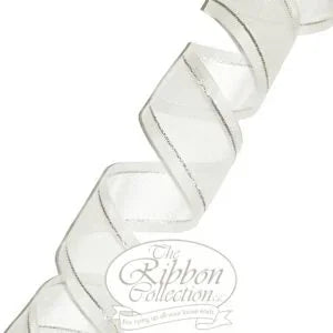 Sheer Ribbon Roll Ice White