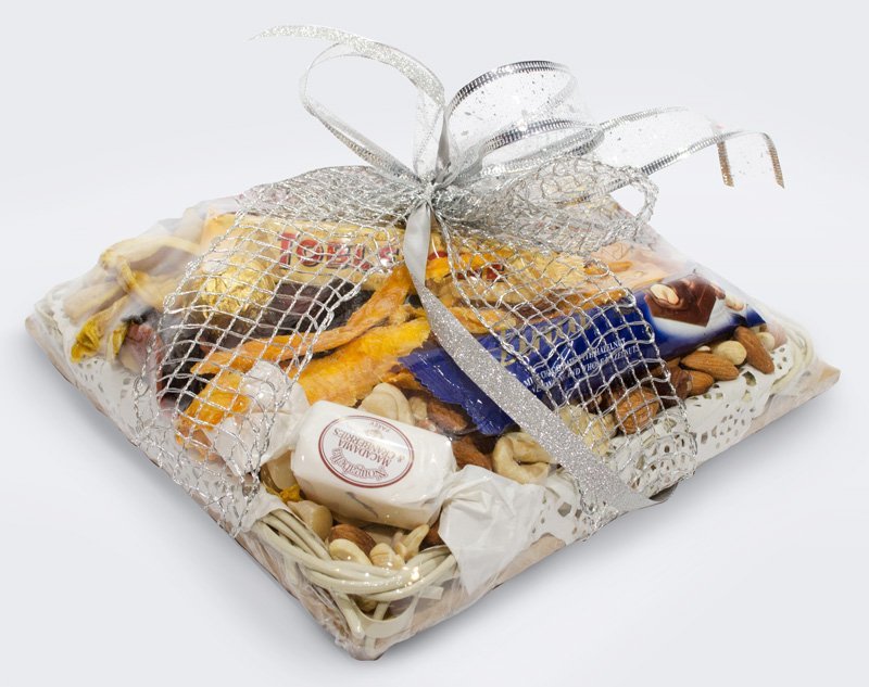 Square Nuts, Dried Fruit & Chocolate Gift Hamper