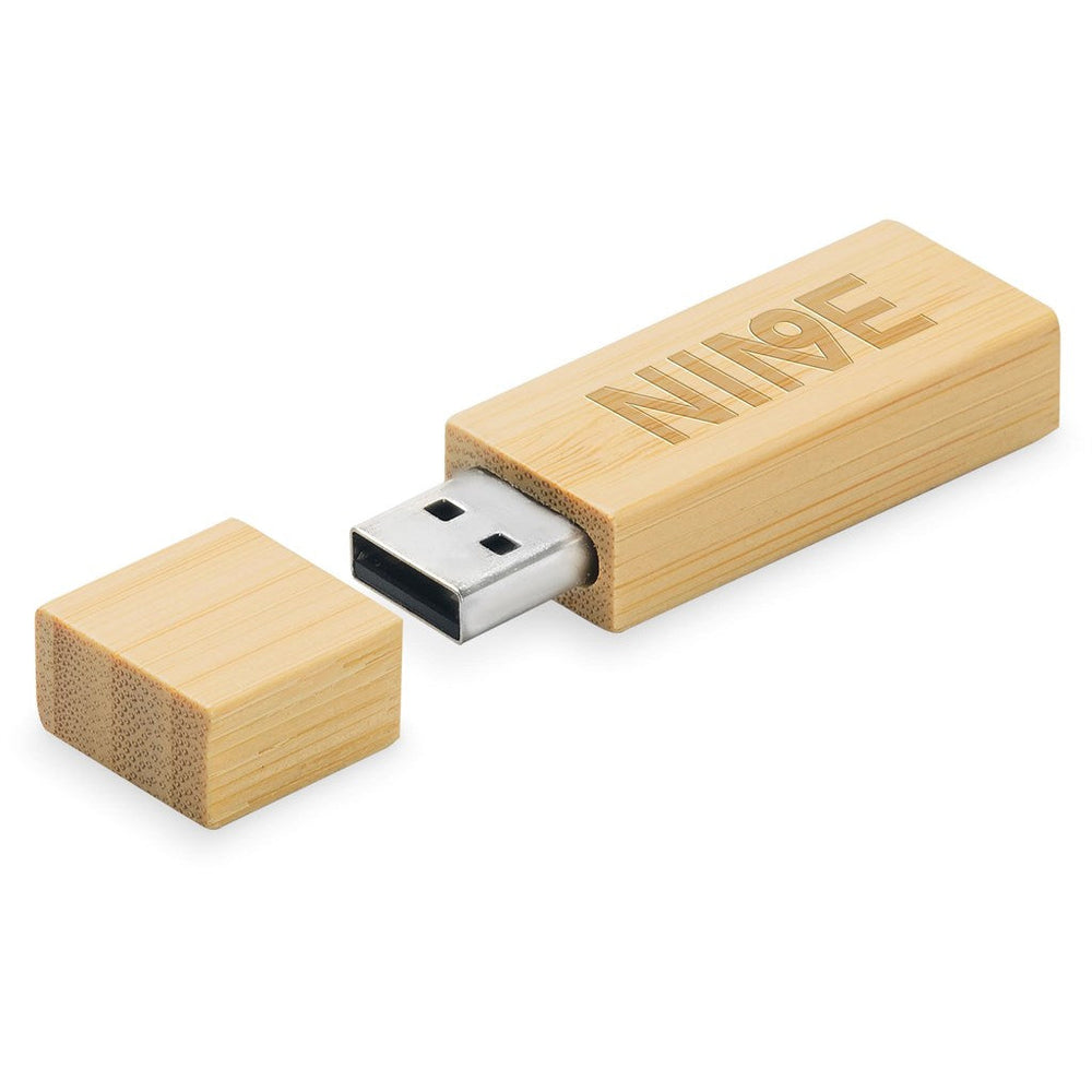 Okiyo Komorebi Bamboo Flash Drive - 16GB | Eco-Friendly Memory Sticks | Custom-Branded Promotional Gifts | Giftwrap Shop