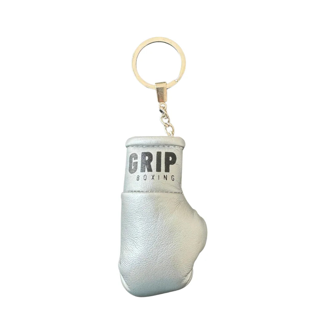 Grip Boxing Gloves Keyring | Silver