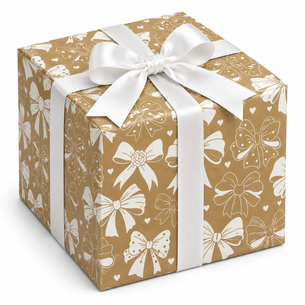 White Bows Christmas Wrap