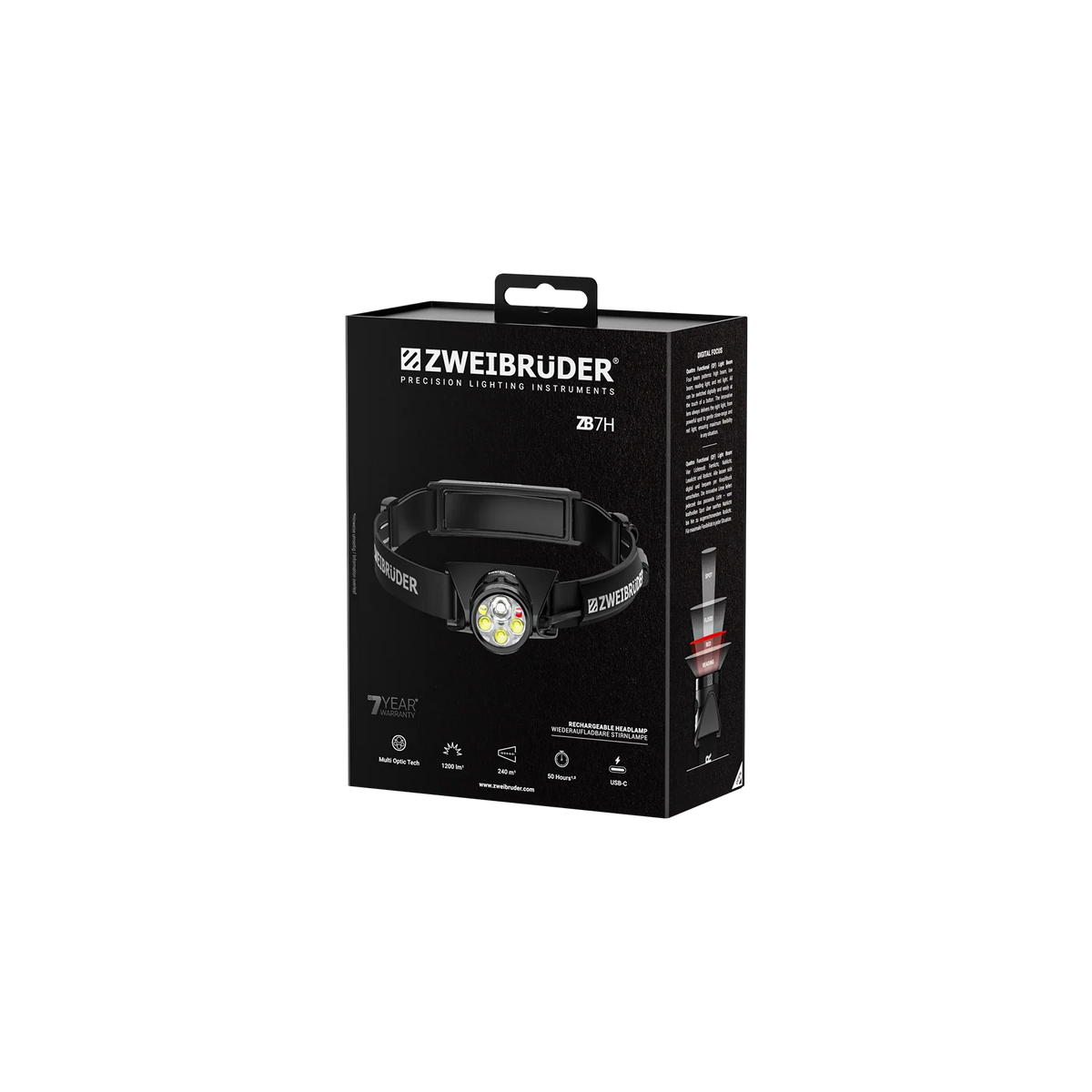 Zweibruder Zweibrüder ZB7H LED Headlamp 1200 lumens