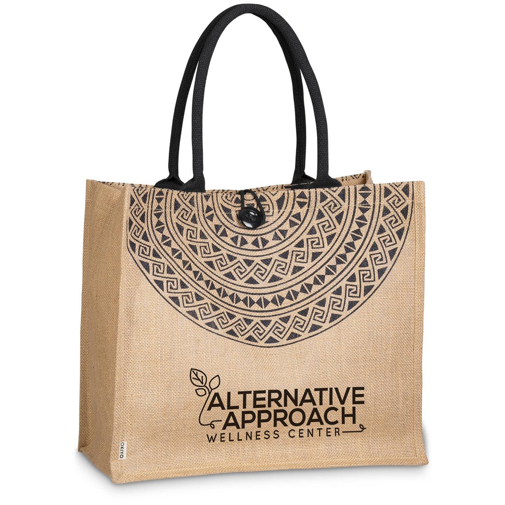 Okiyo Kashira Jute Tote-Eco-Friendly Bags | Custom-branded & Personalised Bags | Giftwrap Shop